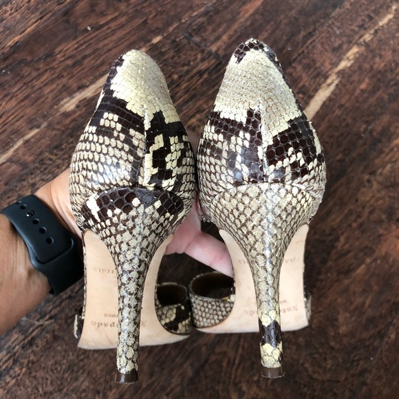 Kate Spade Python embossed leather heels SO cute! - Picture 10 of 14